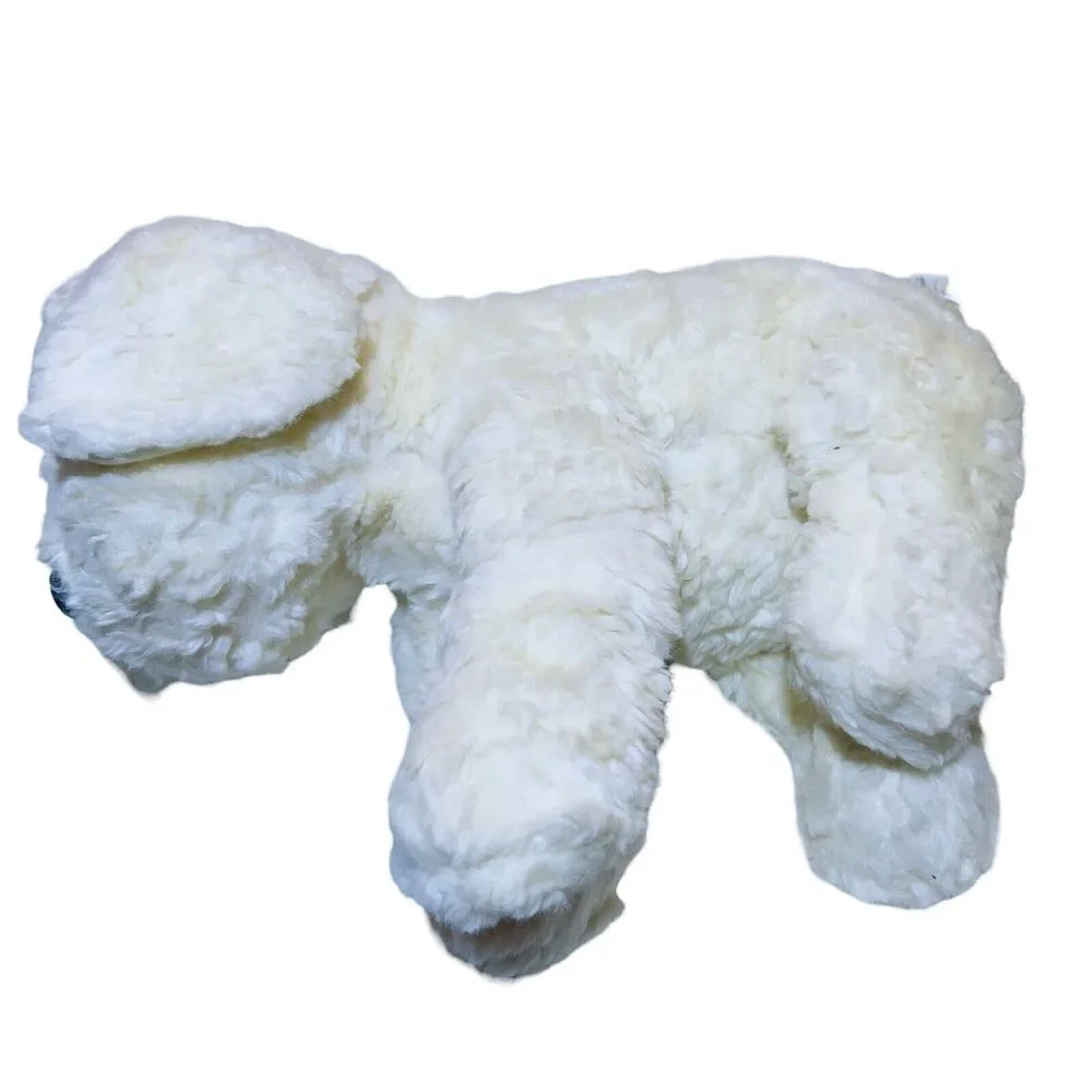 Kellytoy 12”‎ Ivory White Vintage 1970’s Plush Beanie Dog Stuffed Animal Toy